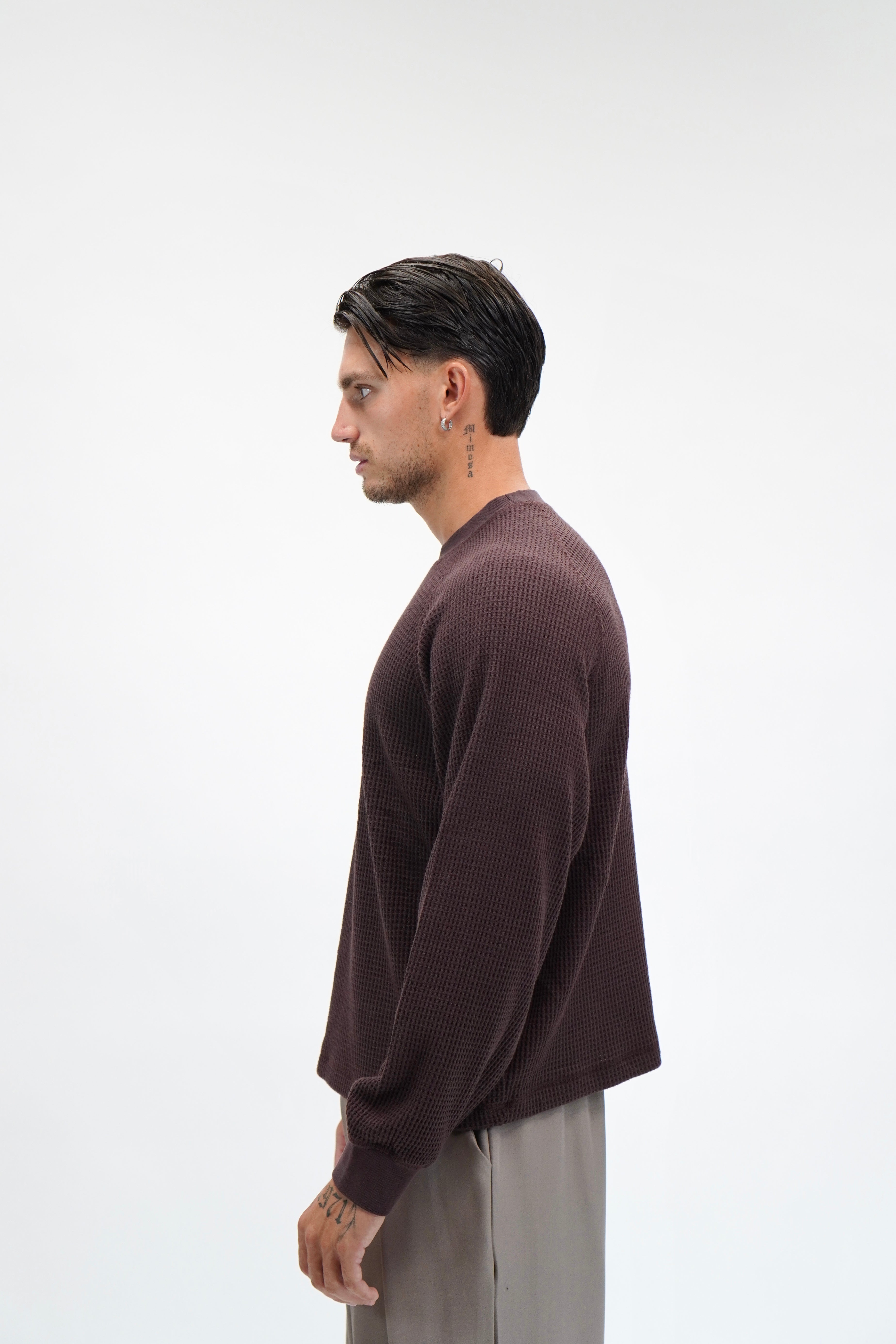 Longsleeve Waffle Raglan Moka