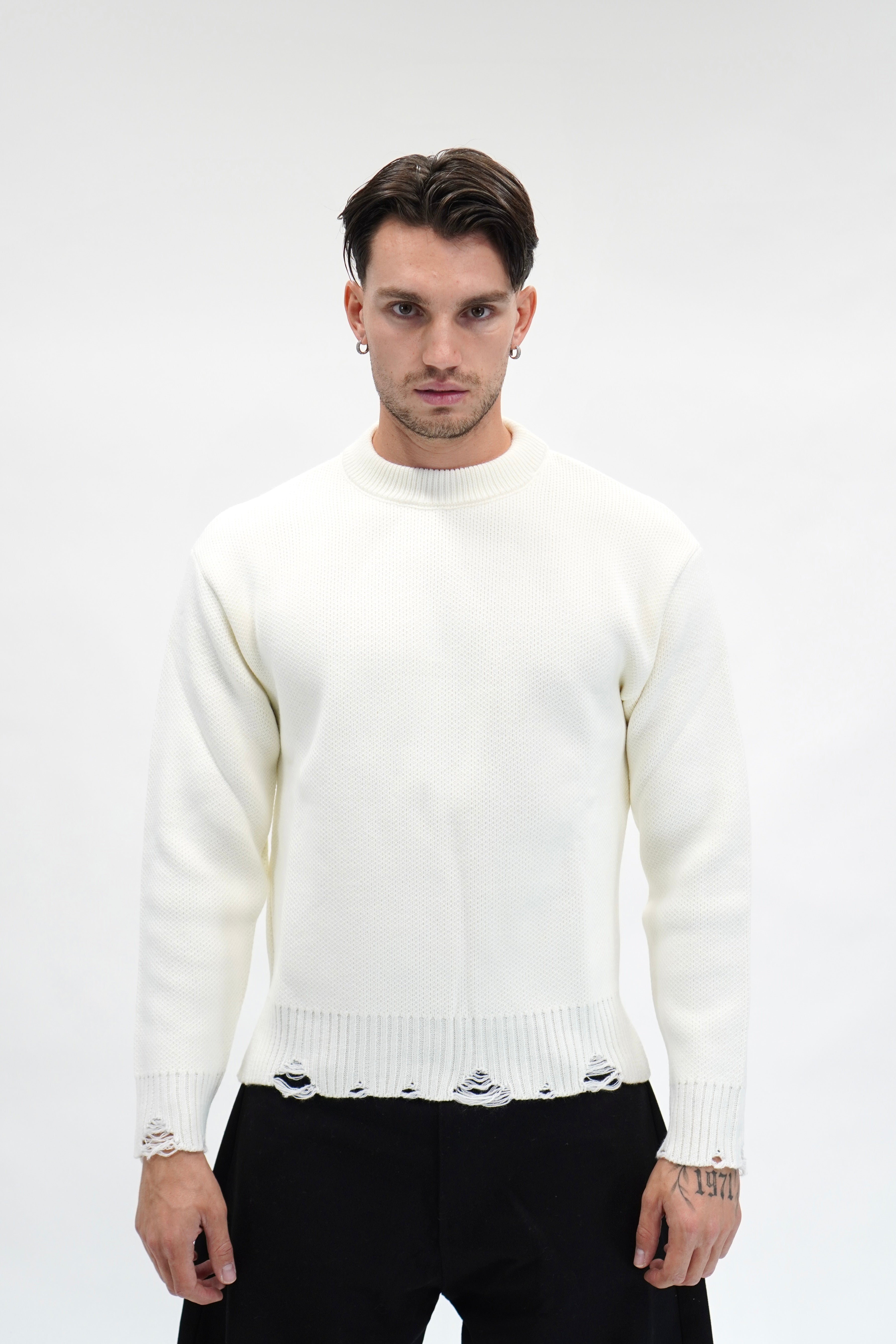 Maglione Rupture White