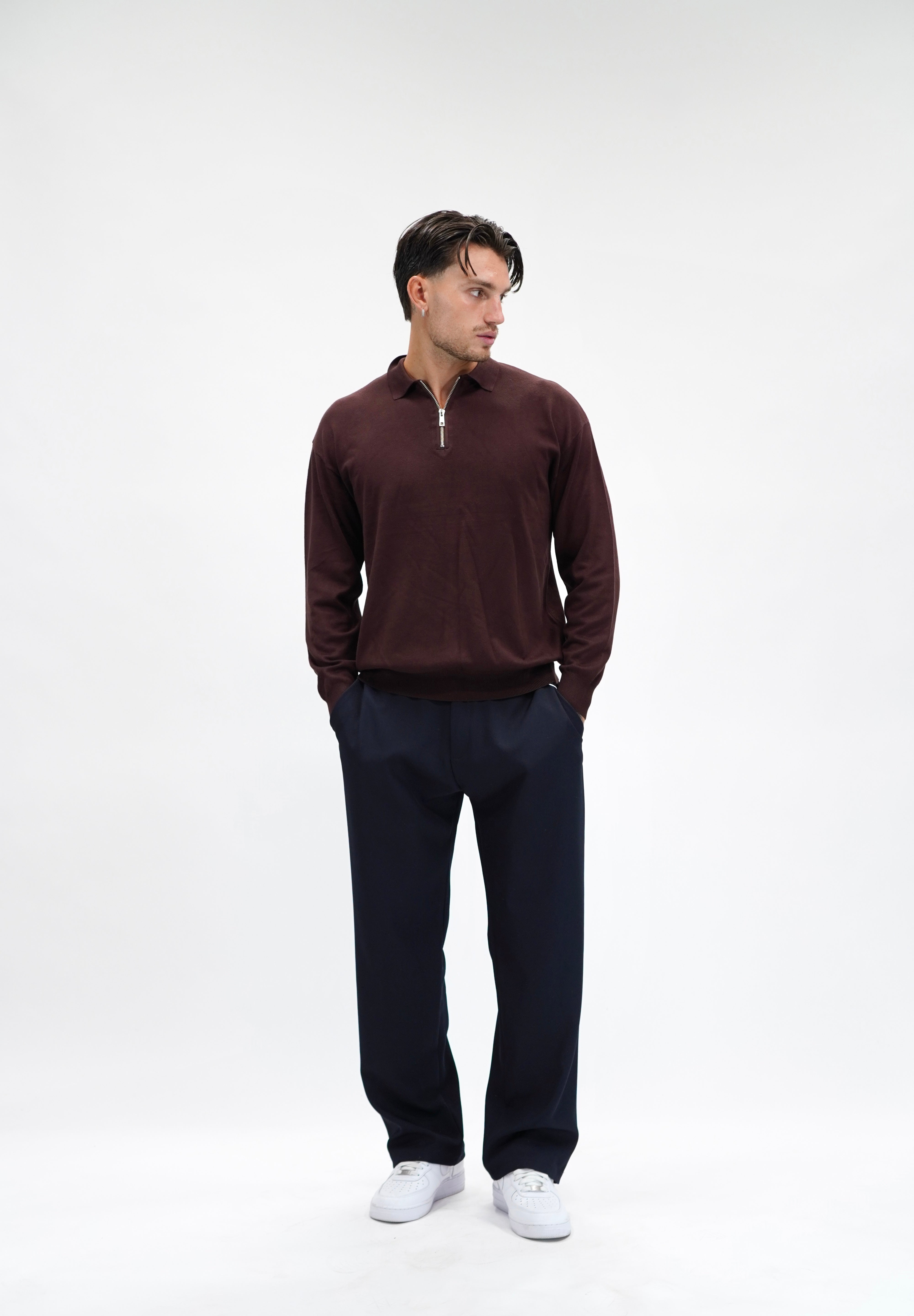 Polo Zip Moka