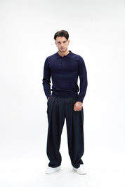Polo Bottone Blue