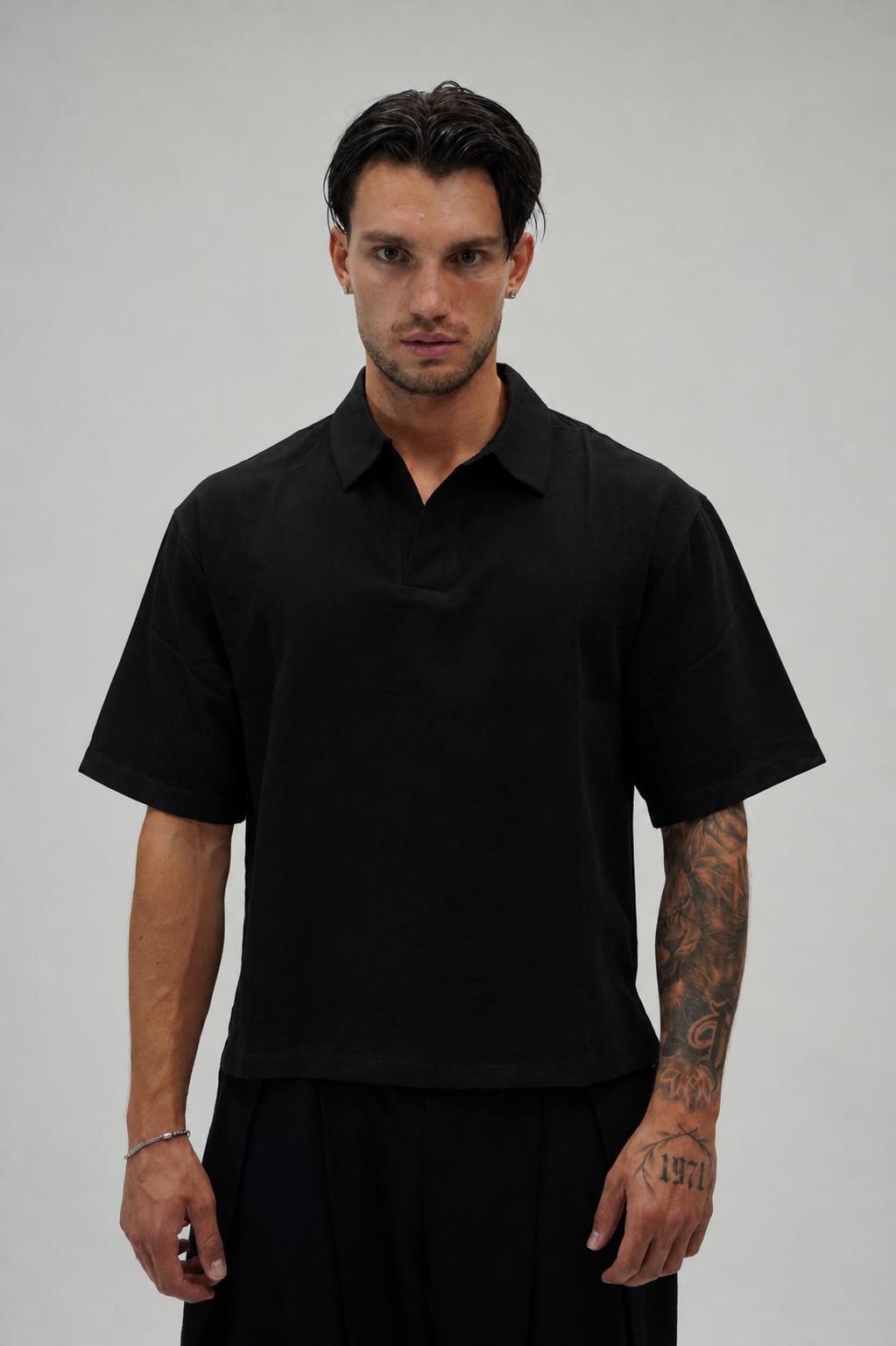Polo Mano Lino Black