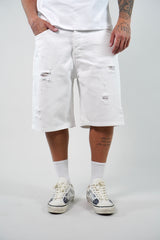 Jorts Rock White