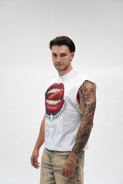 Canotta Brillant Kiss White