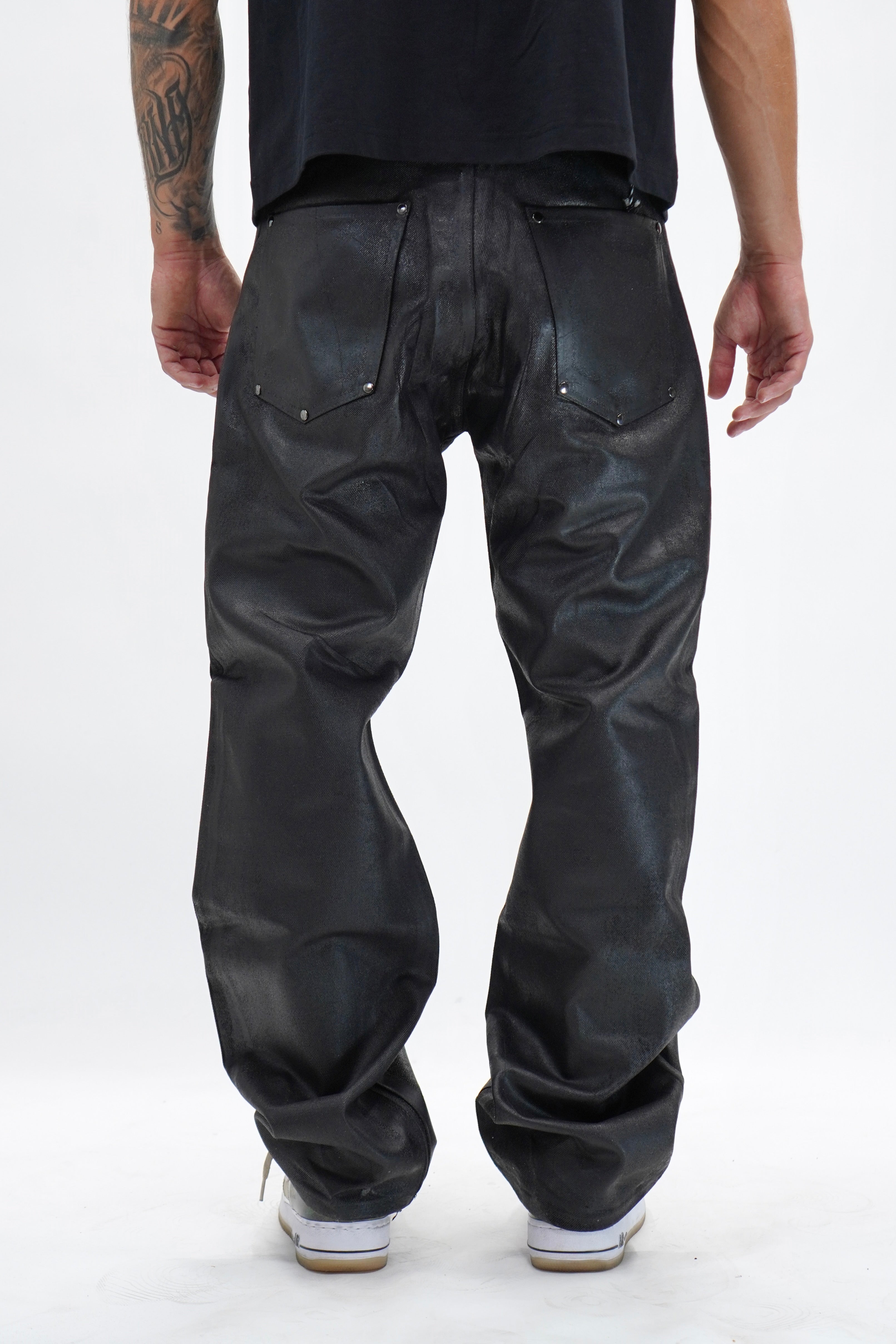 Jeans Baggy Studded Wax