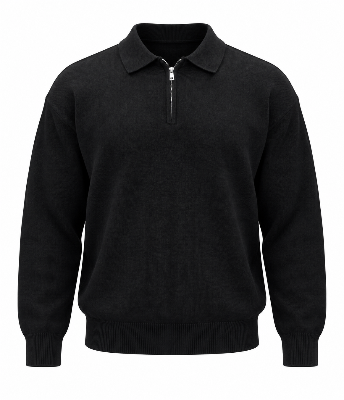 Maglione Half Zip Black