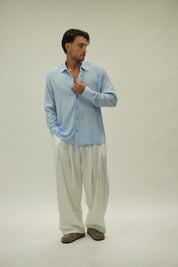 Camicia Simil Seta Sky