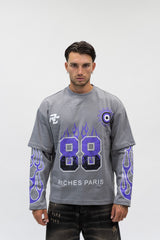 Longsleeve Double Flame Grey