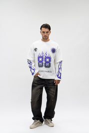 Longsleeve Double Flame White