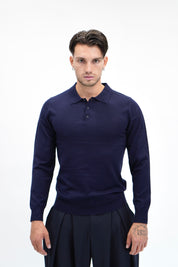 Polo Bottone Blue