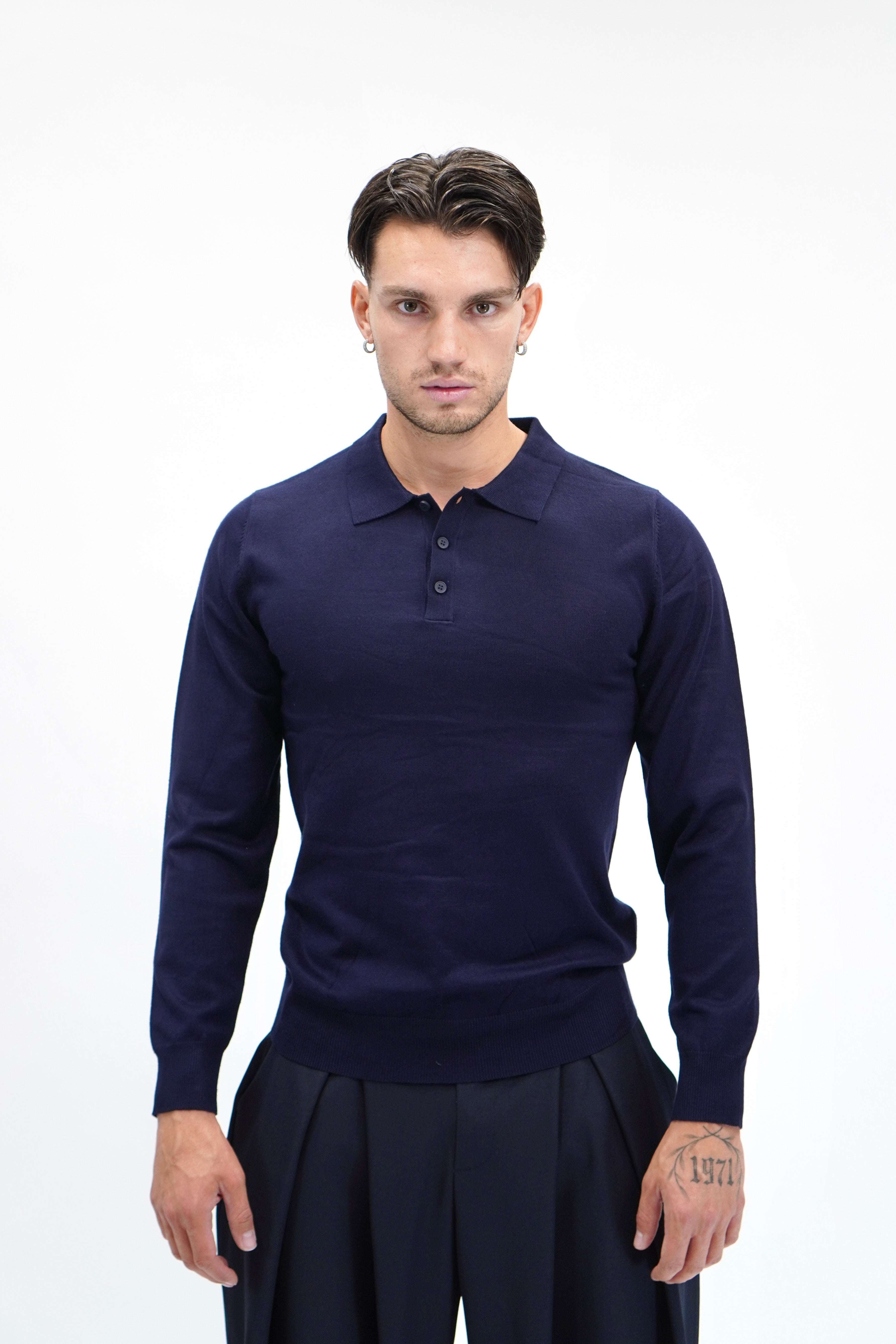 Polo Bottone Blue