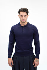 Polo Bottone Blue