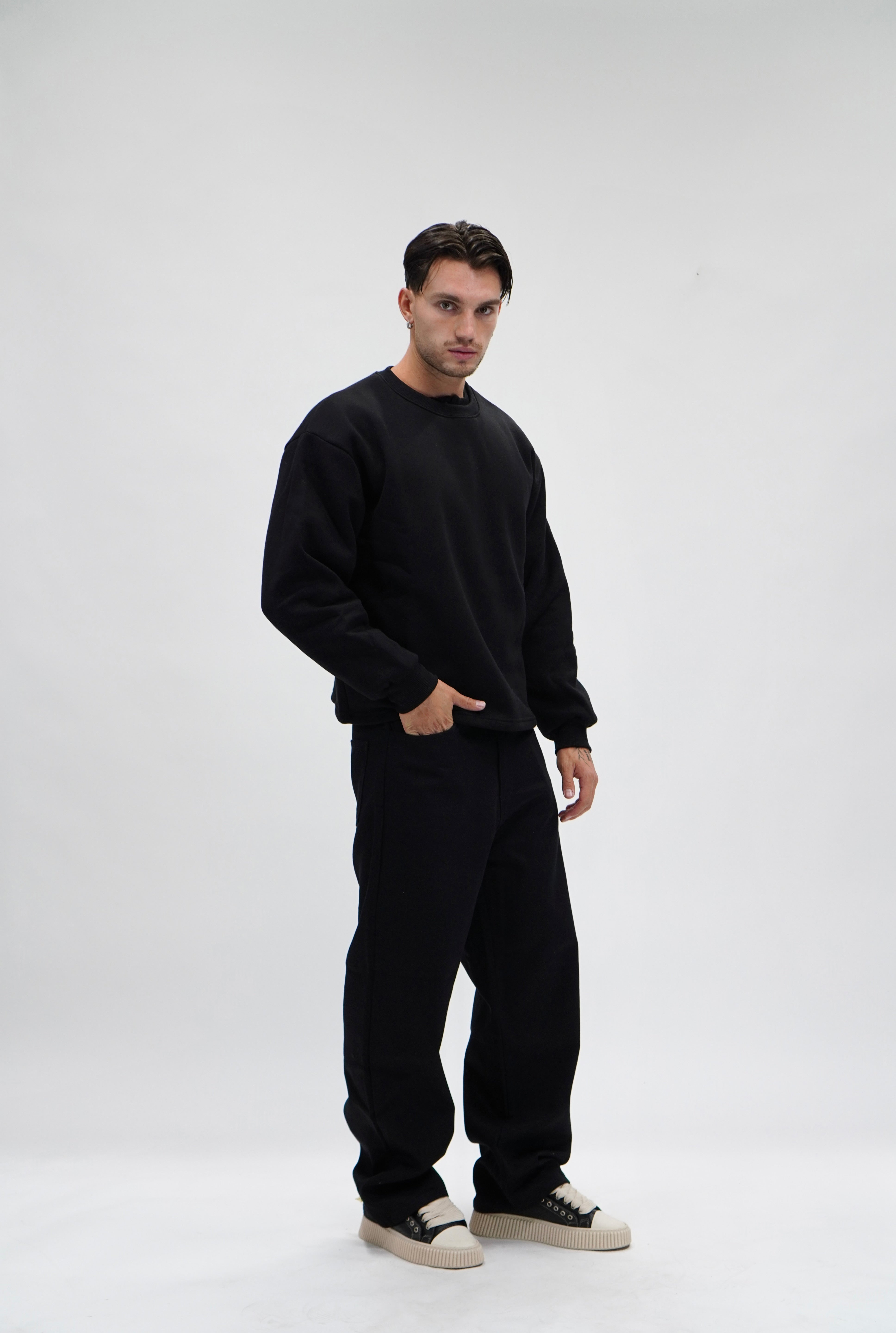 Felpa crewneck black