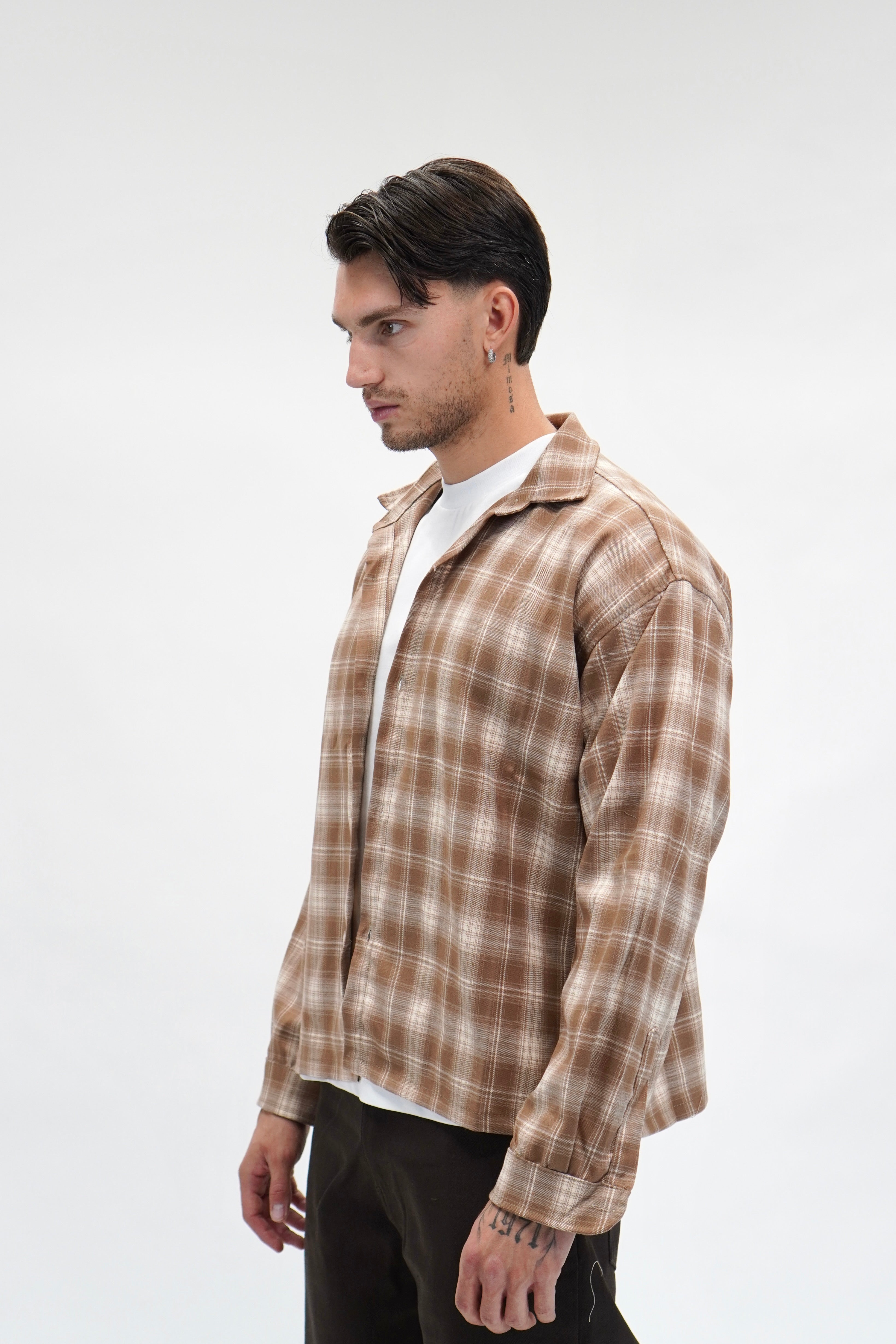 Camicia Checked Flanella Brown