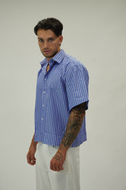 Camicia Boxy Sartoriale Blu