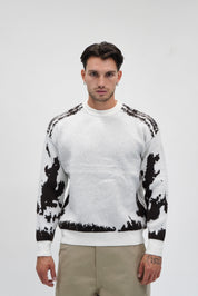 Maglione Zebra White