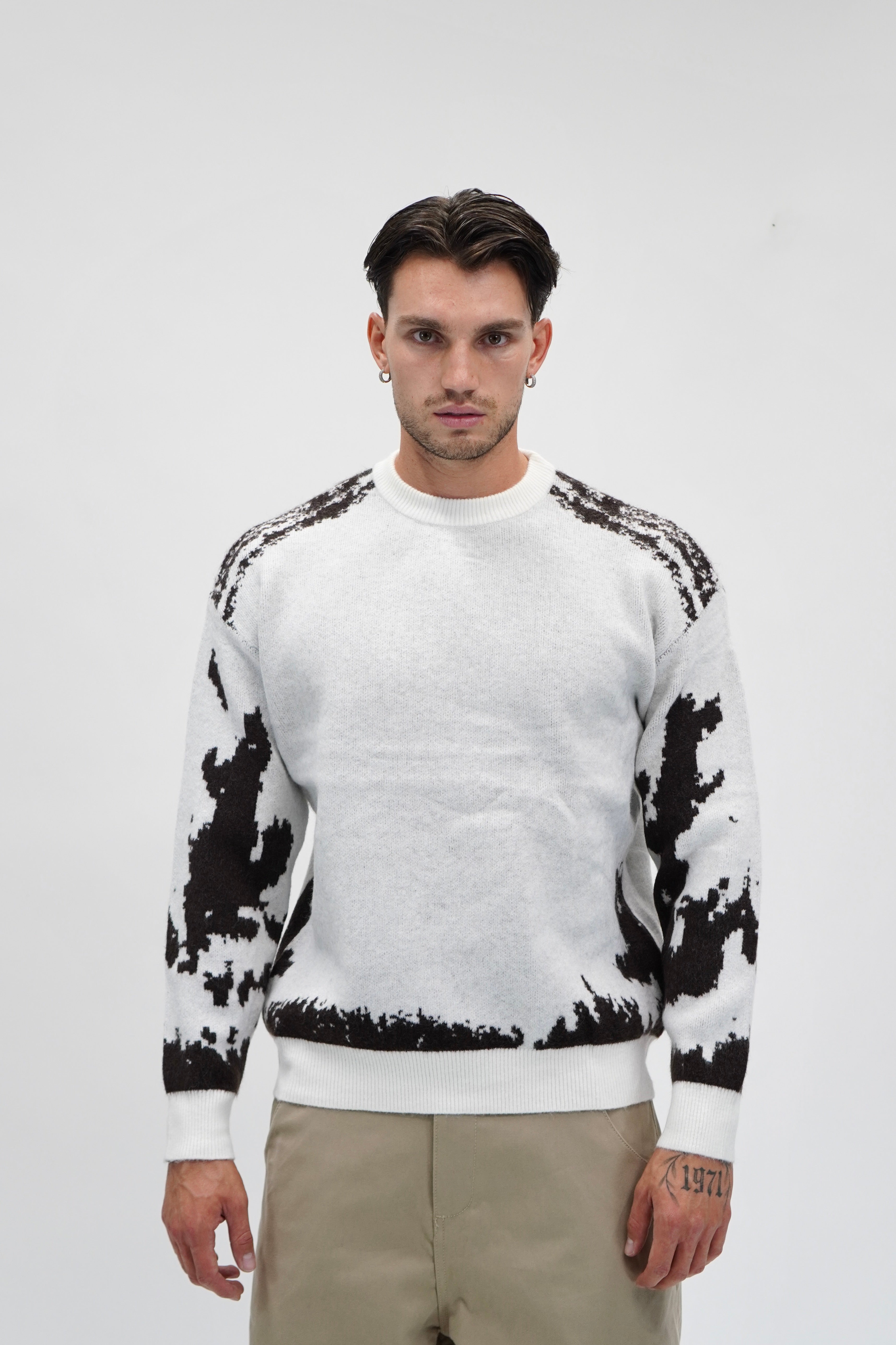 Maglione Zebra White