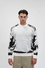 Maglione Zebra White