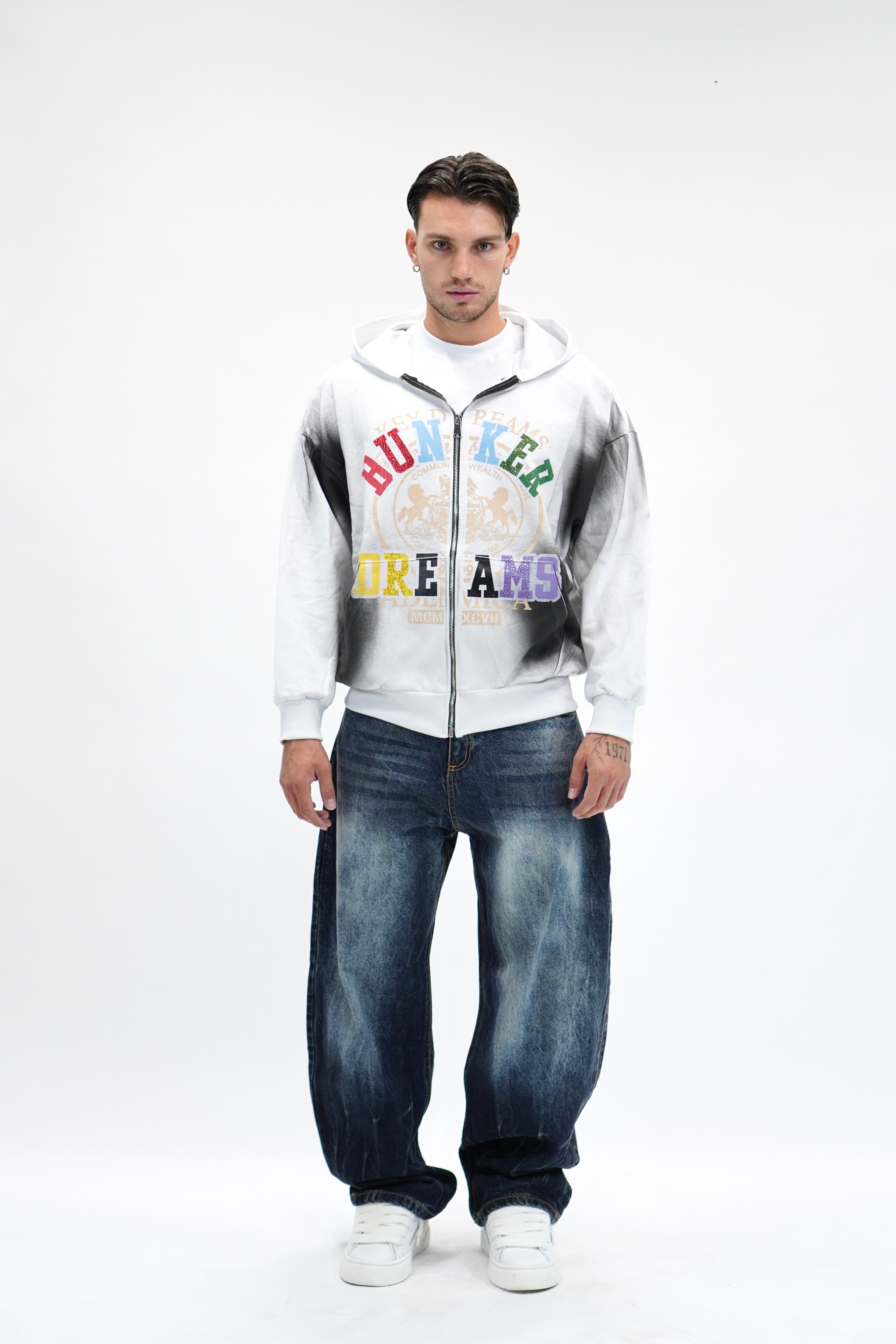 Hoodie Bunker Dreams White