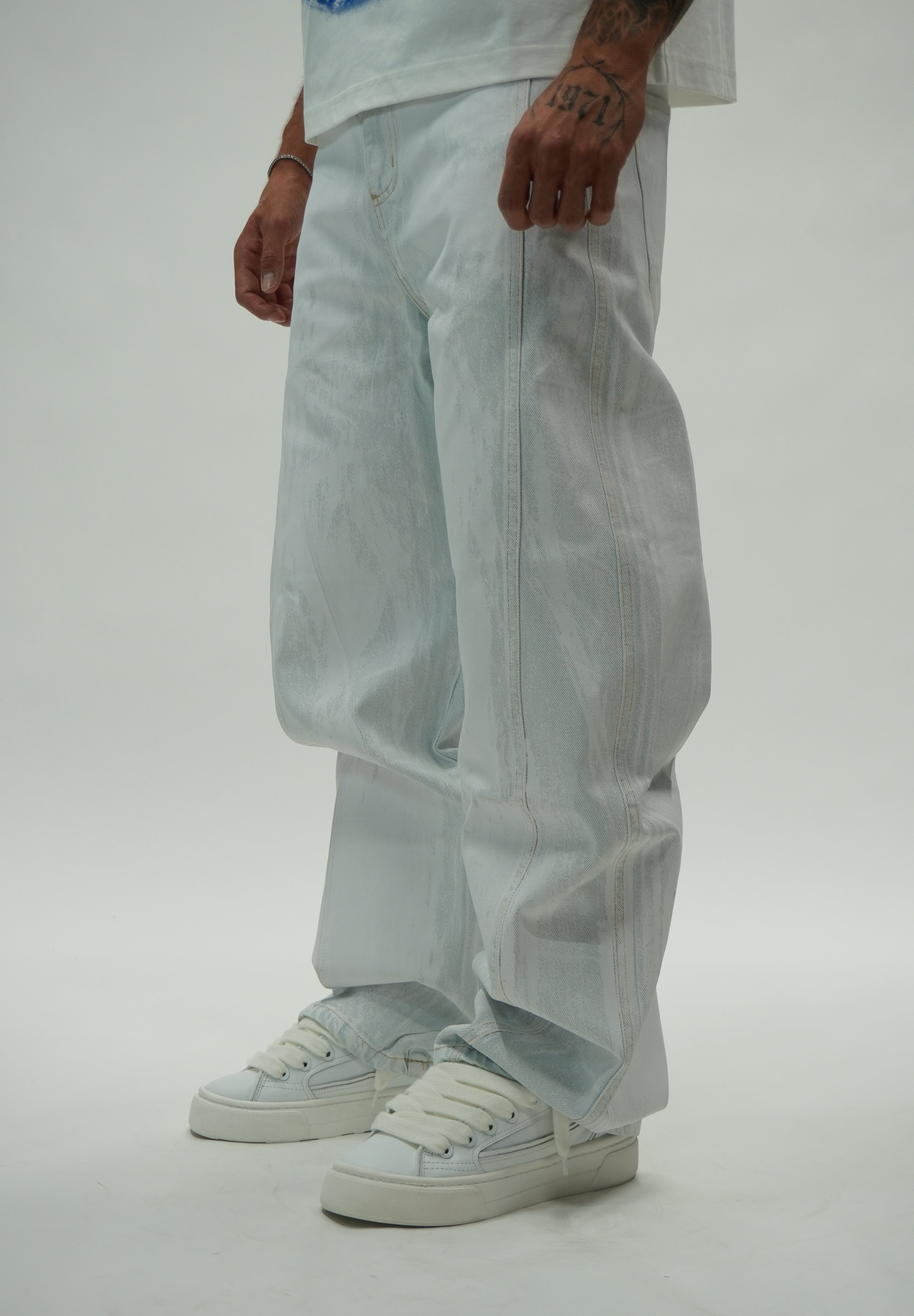 Varnish Wash Denim White