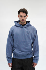 Hoodie Italic Blue