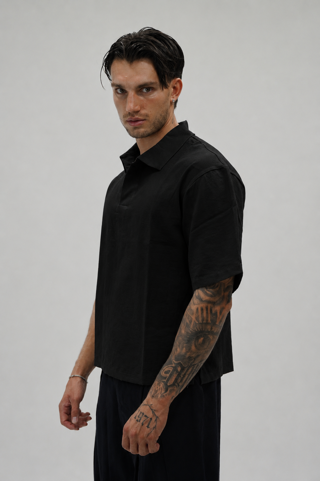 Polo Mano Lino Black