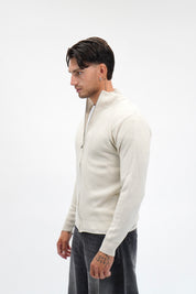 Maglione Full Zip Beige