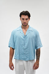 Camicia Misto Lino Sky