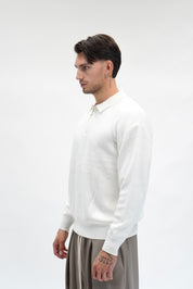 Maglione Half Zip White
