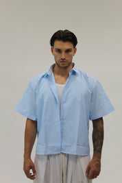 Camicia Boxy Sartoriale Sky