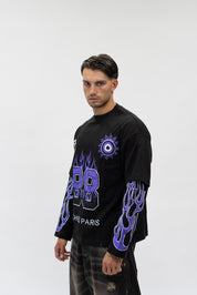 Longsleeve Double Flame Black