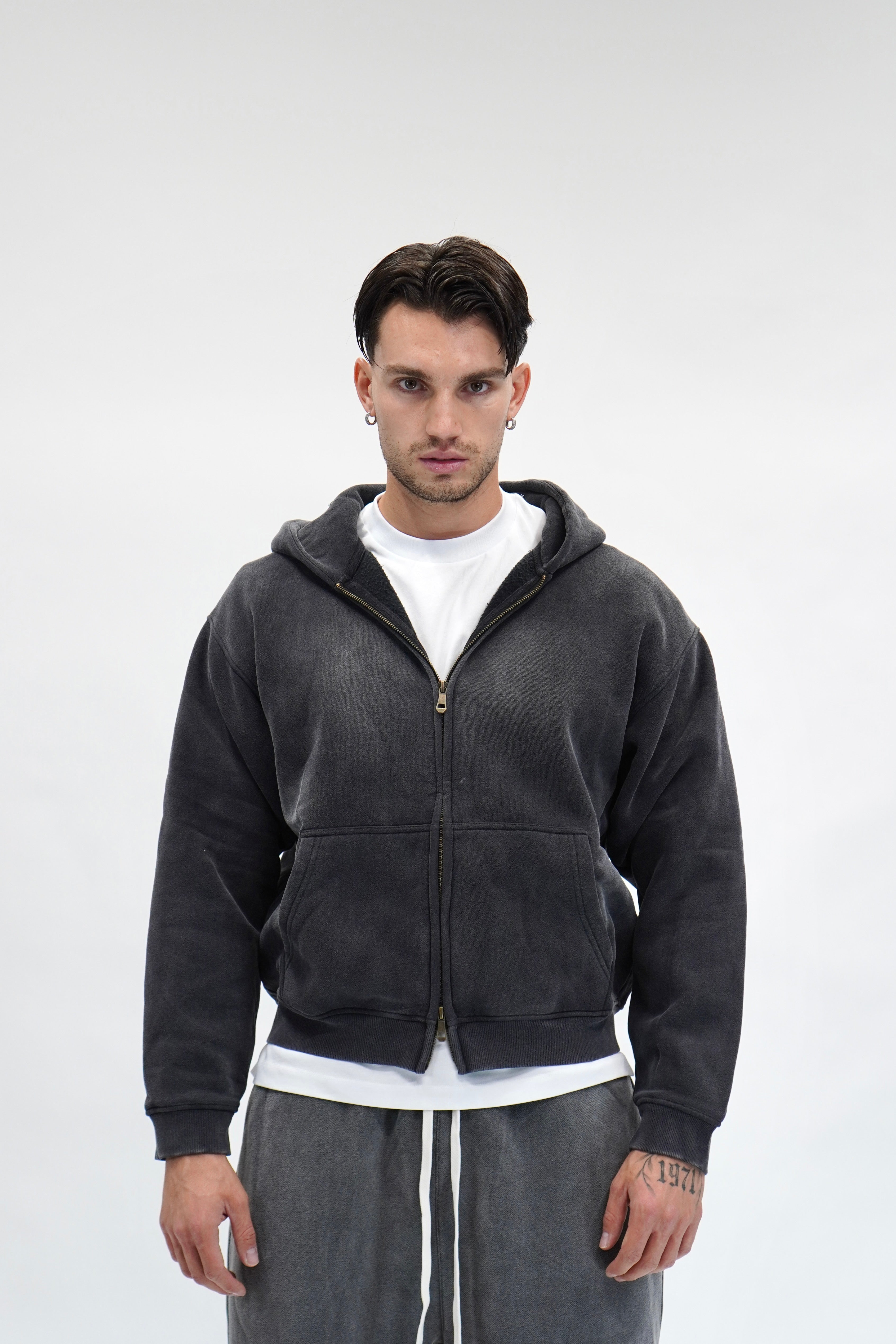 Hoodie Faded Black