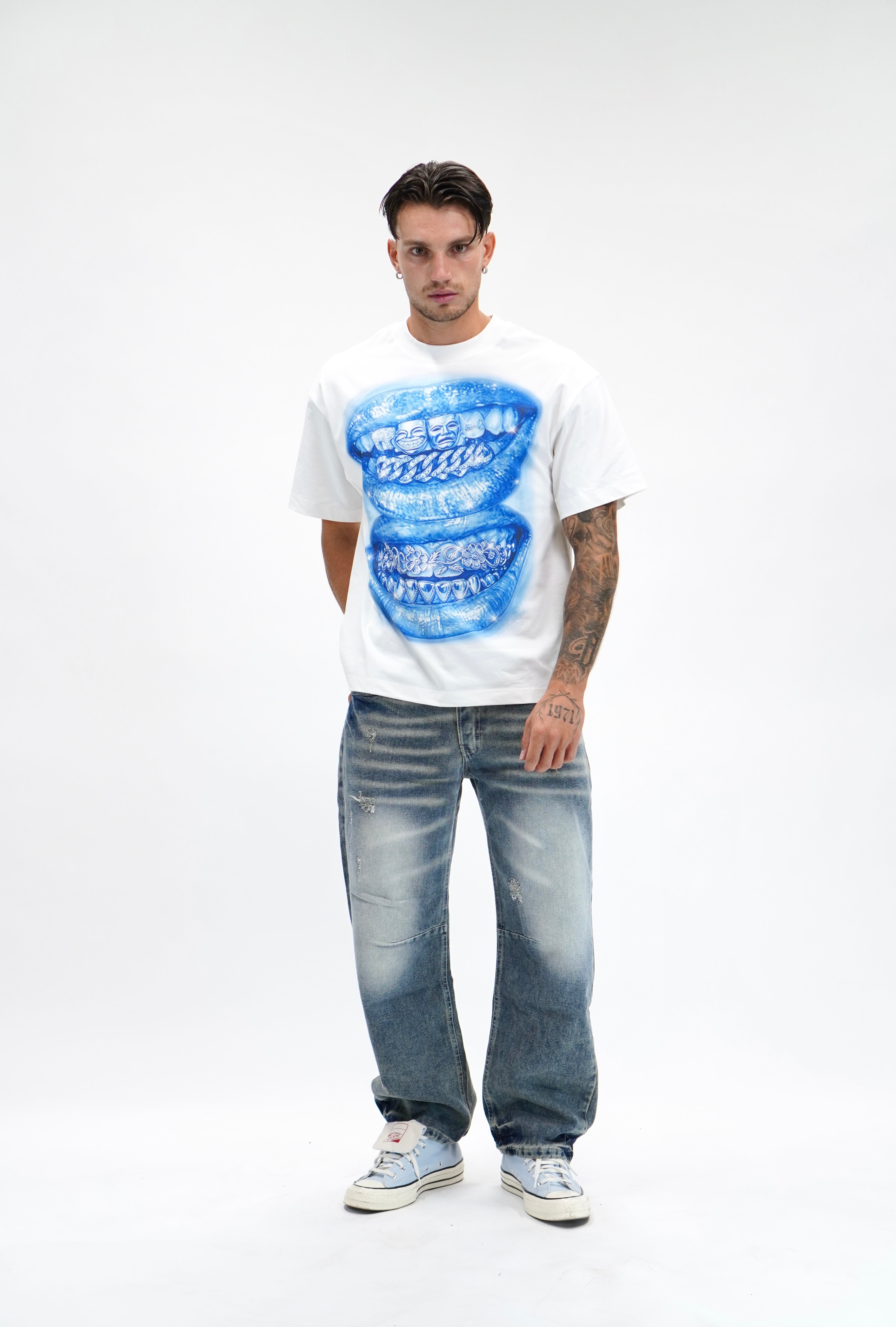 Jeans baggy Sand