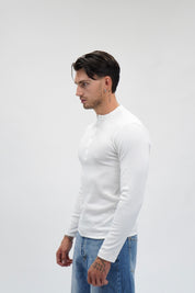 Longsleeve Slim Serafino White