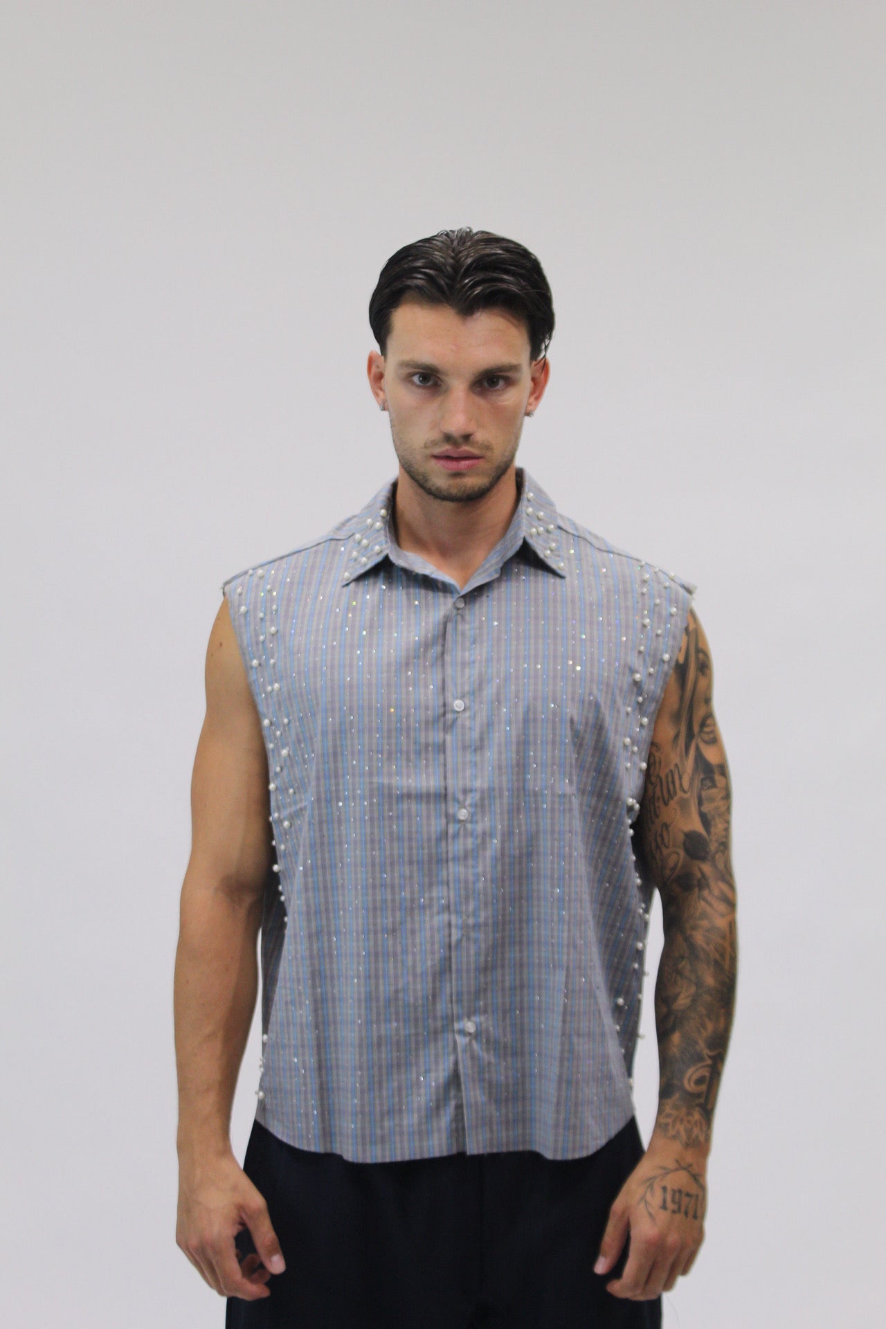 Camicia Smanicata Pearl Sky
