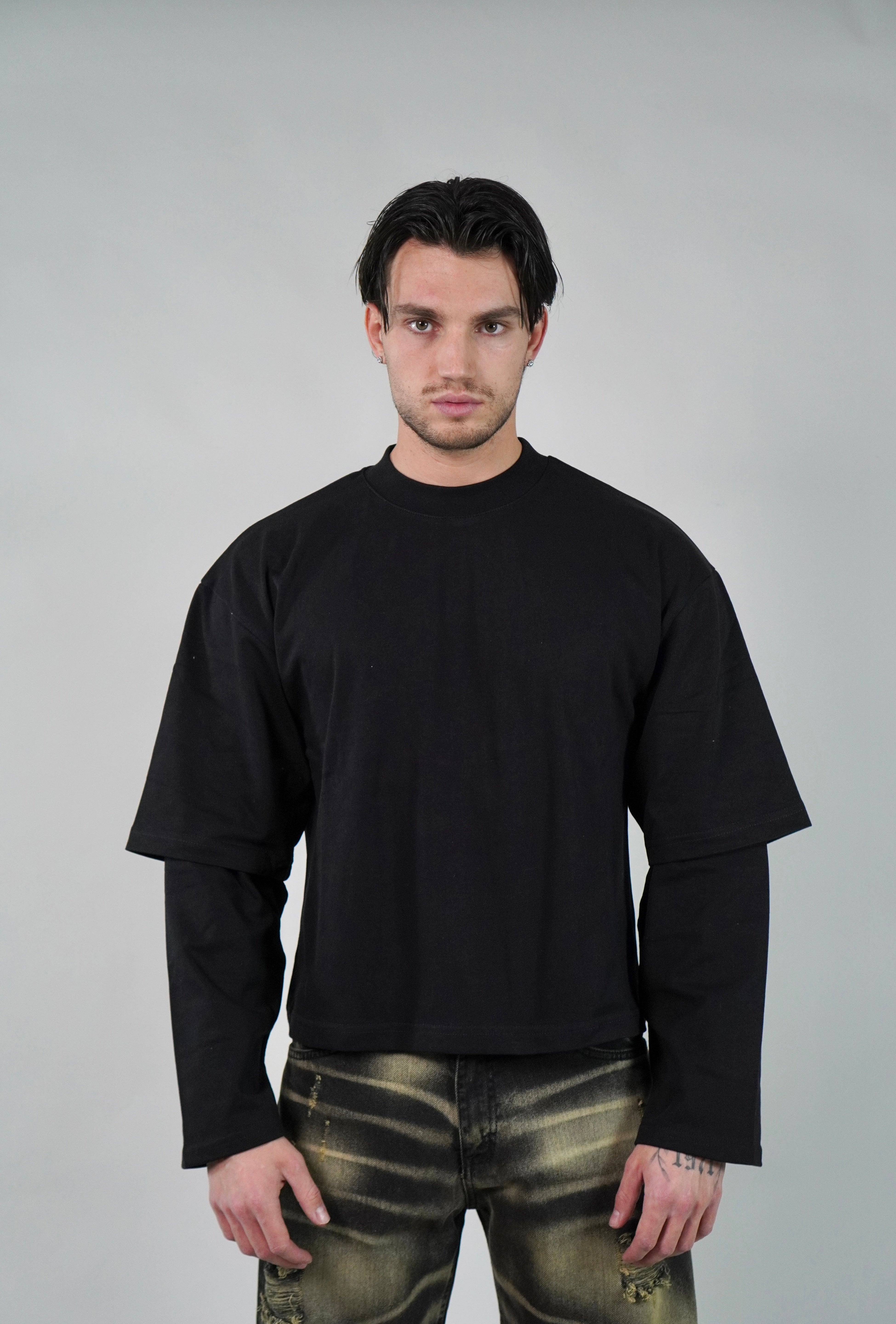 Longsleeve Black Double
