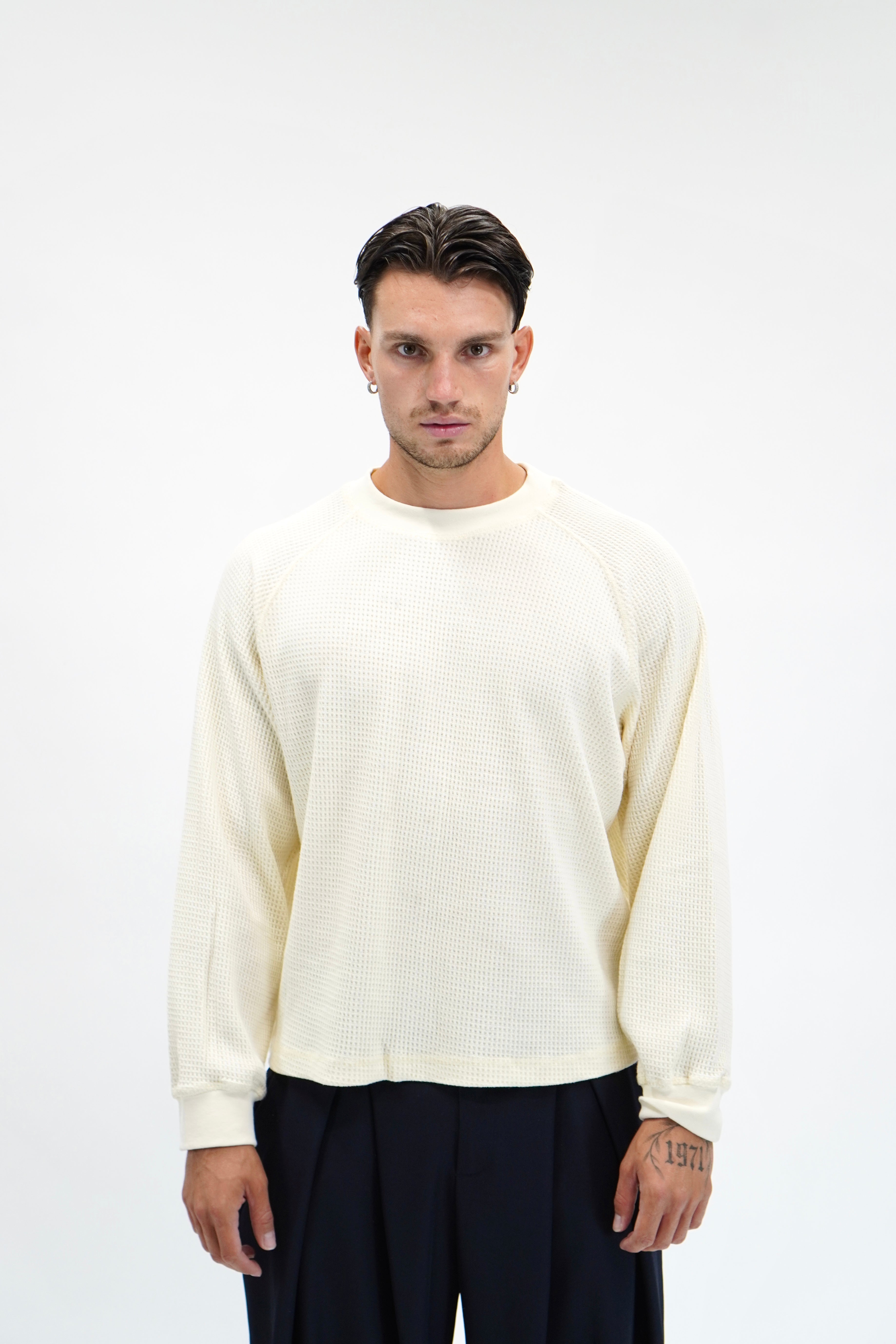Longsleeve Waffle Raglan Cream