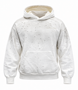 Hoodie Riches Distressed White