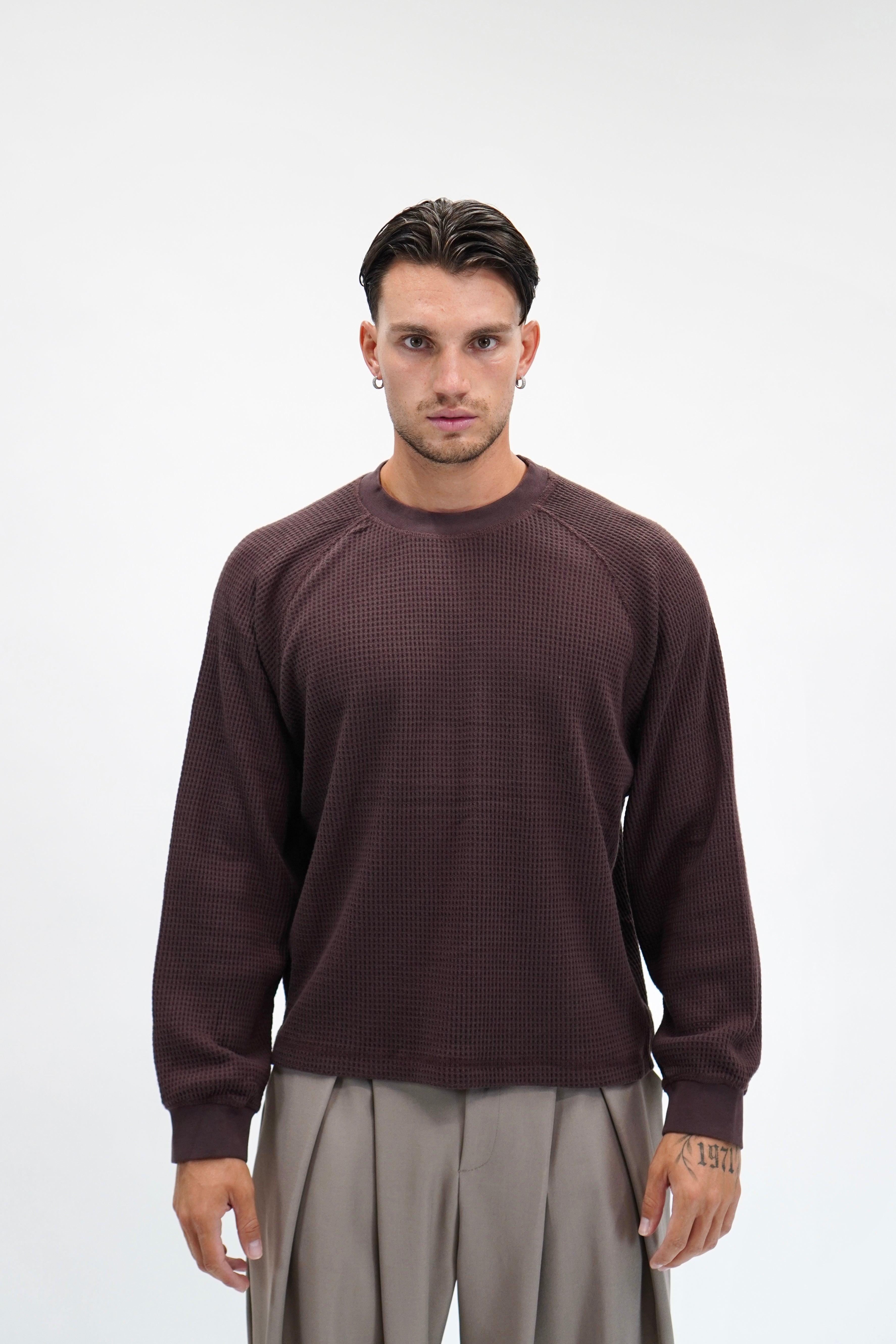 Longsleeve Waffle Raglan Moka