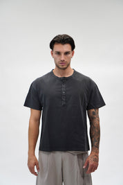 T- shirt Serafino Jersey Black