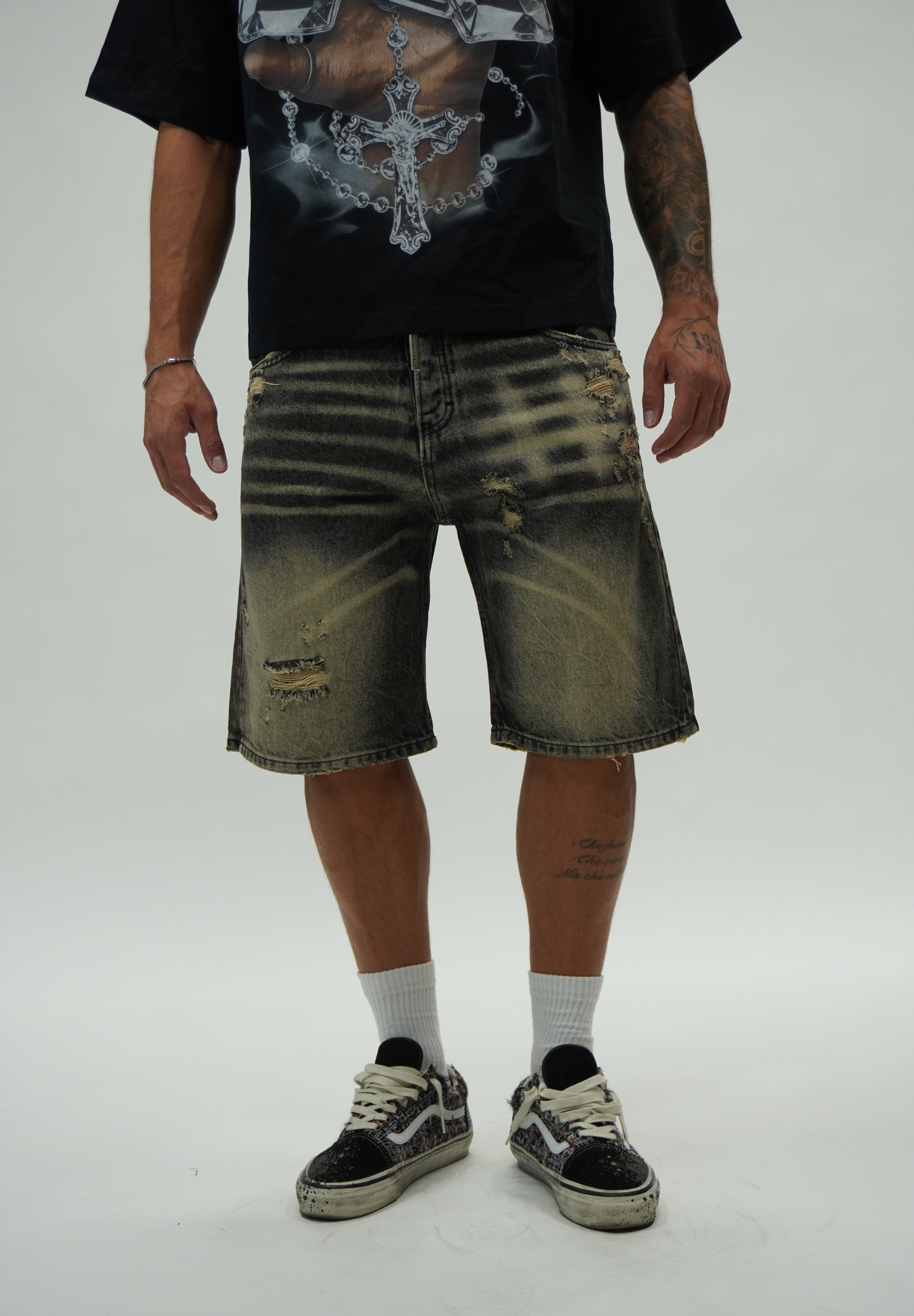 SHORT JEANS UOMO ART STRARCK BLACK