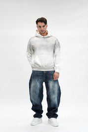 Hoodie Riches Distressed White