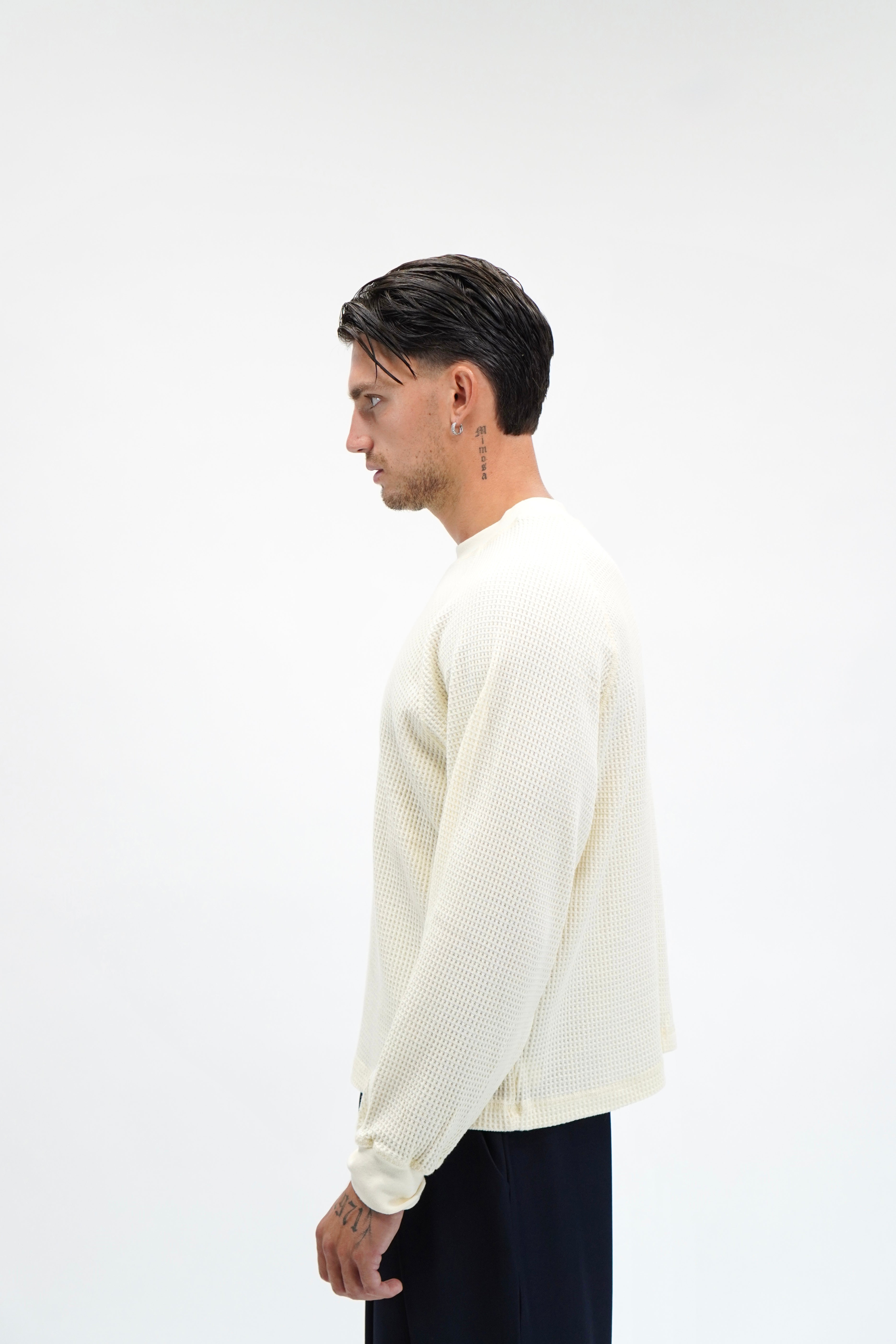 Longsleeve Waffle Raglan Cream