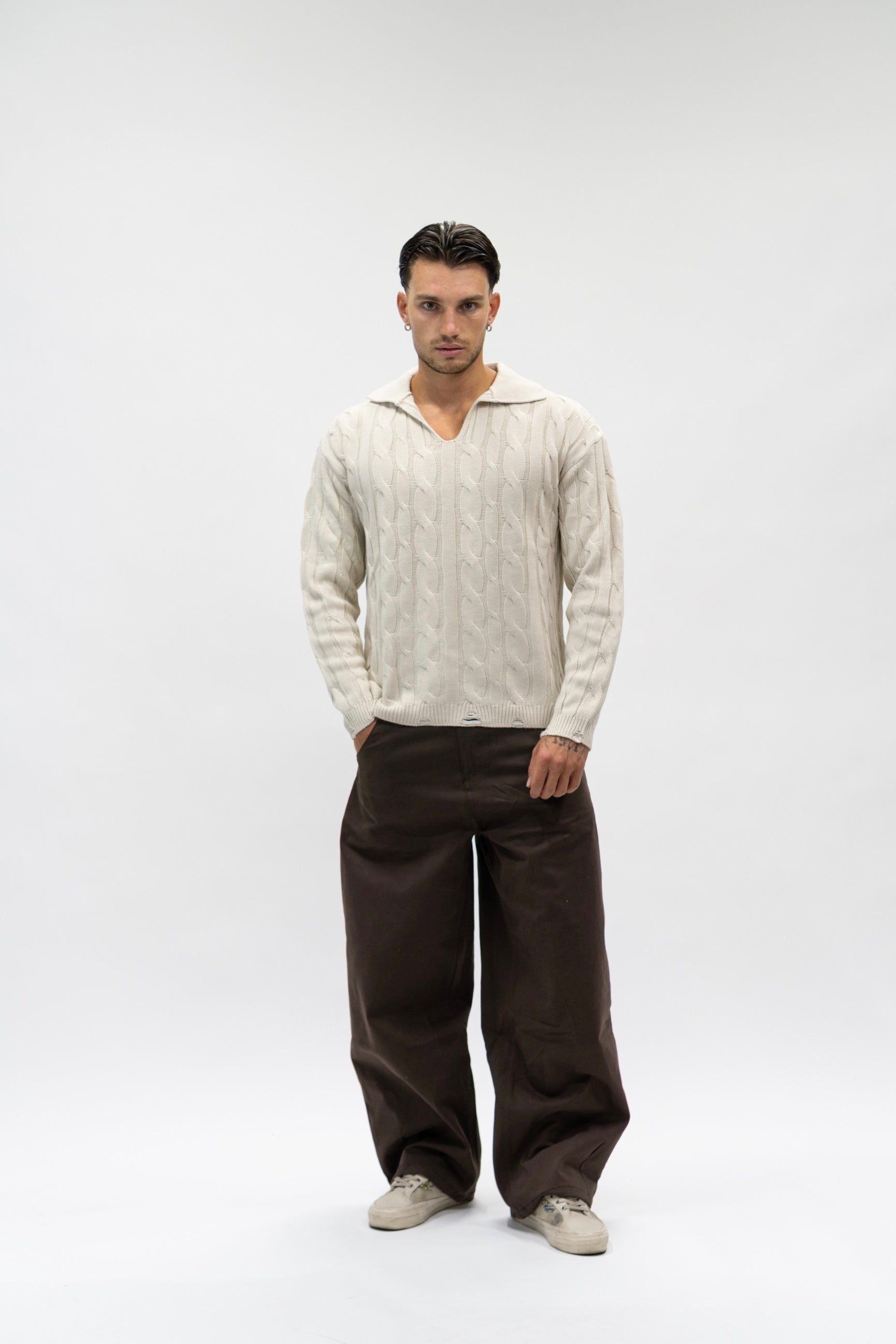 Maglione Curly Beige
