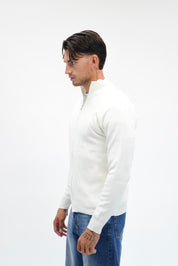 Maglione Full Zip White
