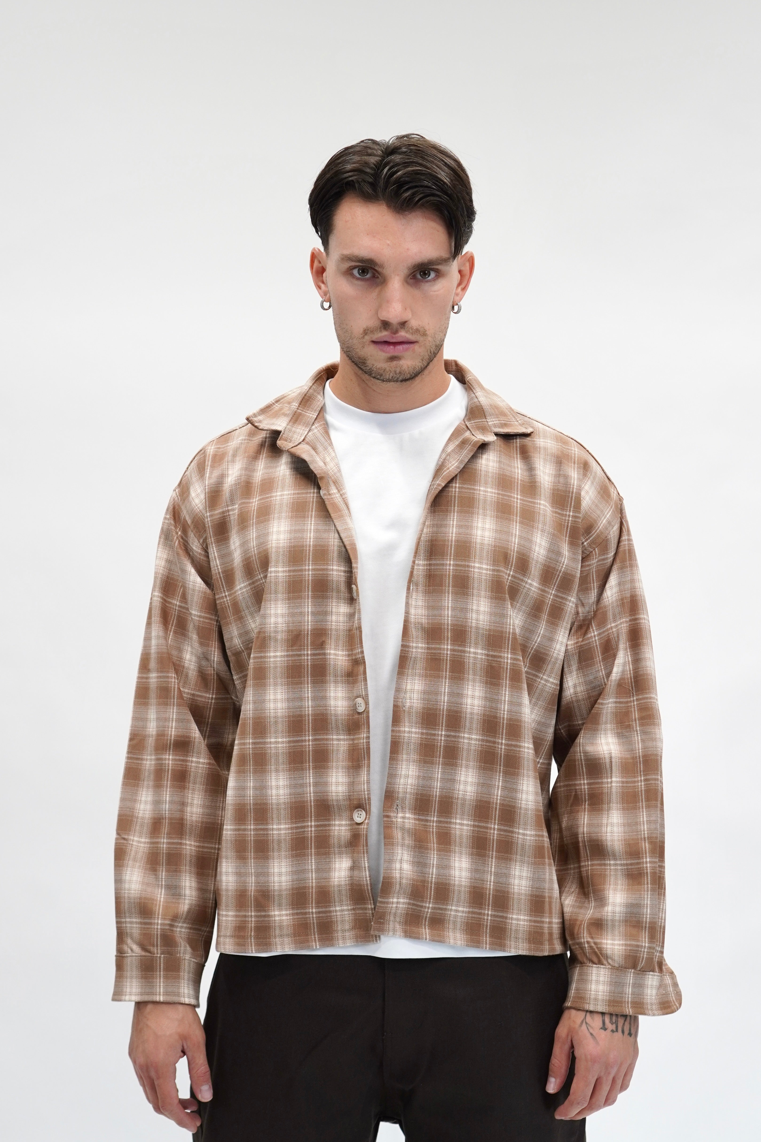Camicia Checked Flanella Brown