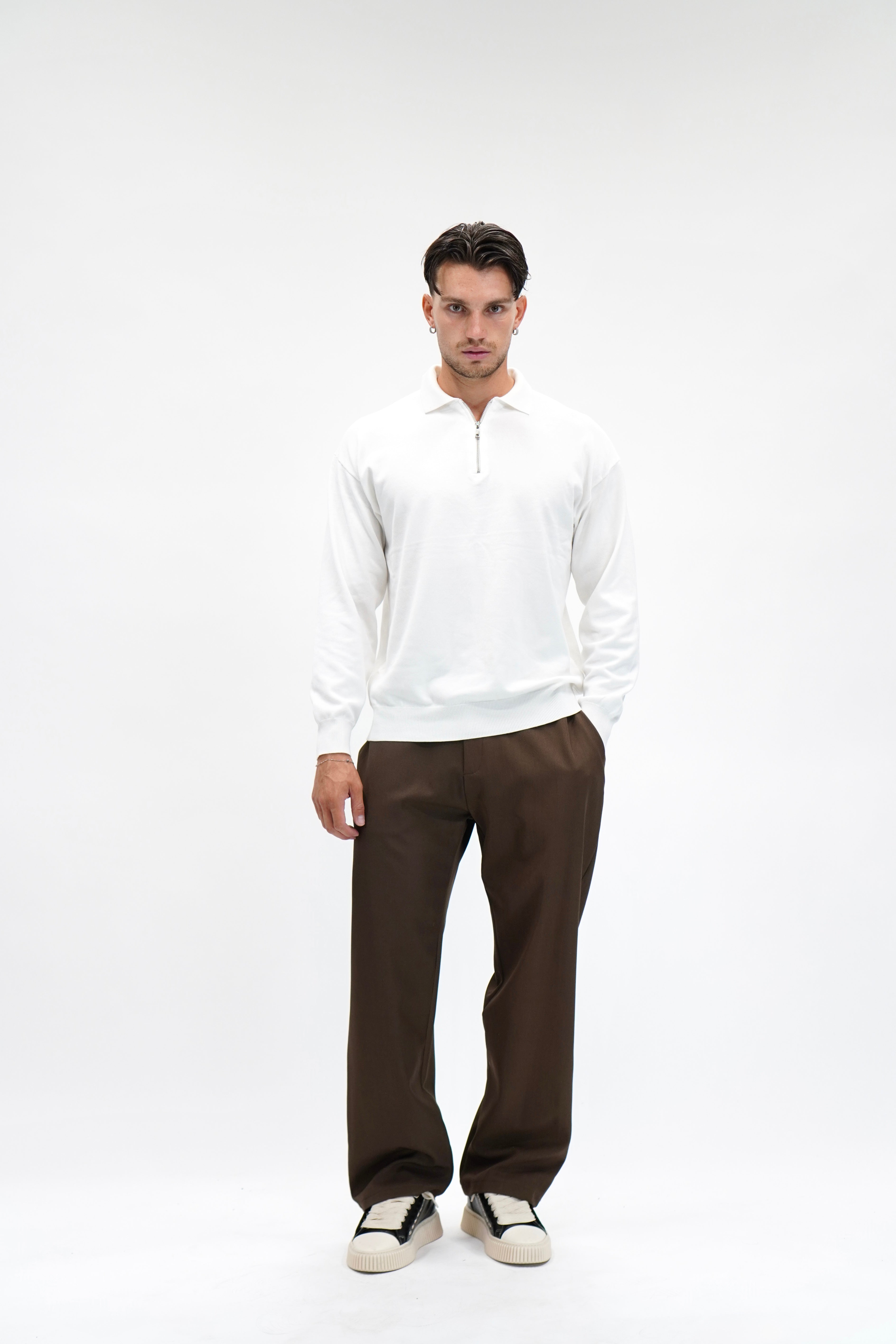 Polo Zip White