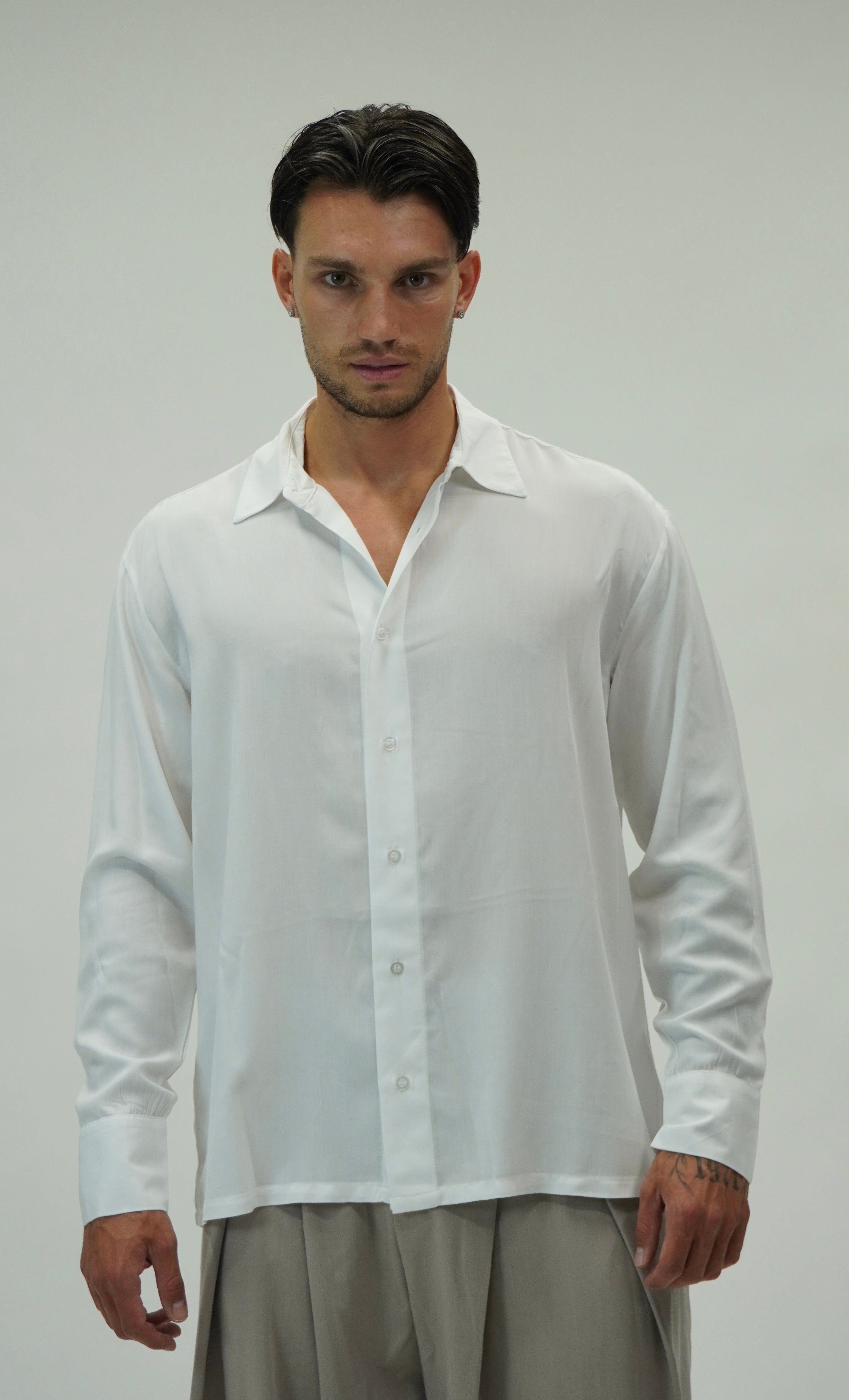 Camicia Simil Seta White