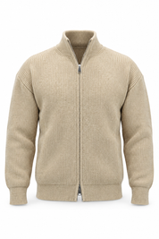 Maglione Zip-up Sand