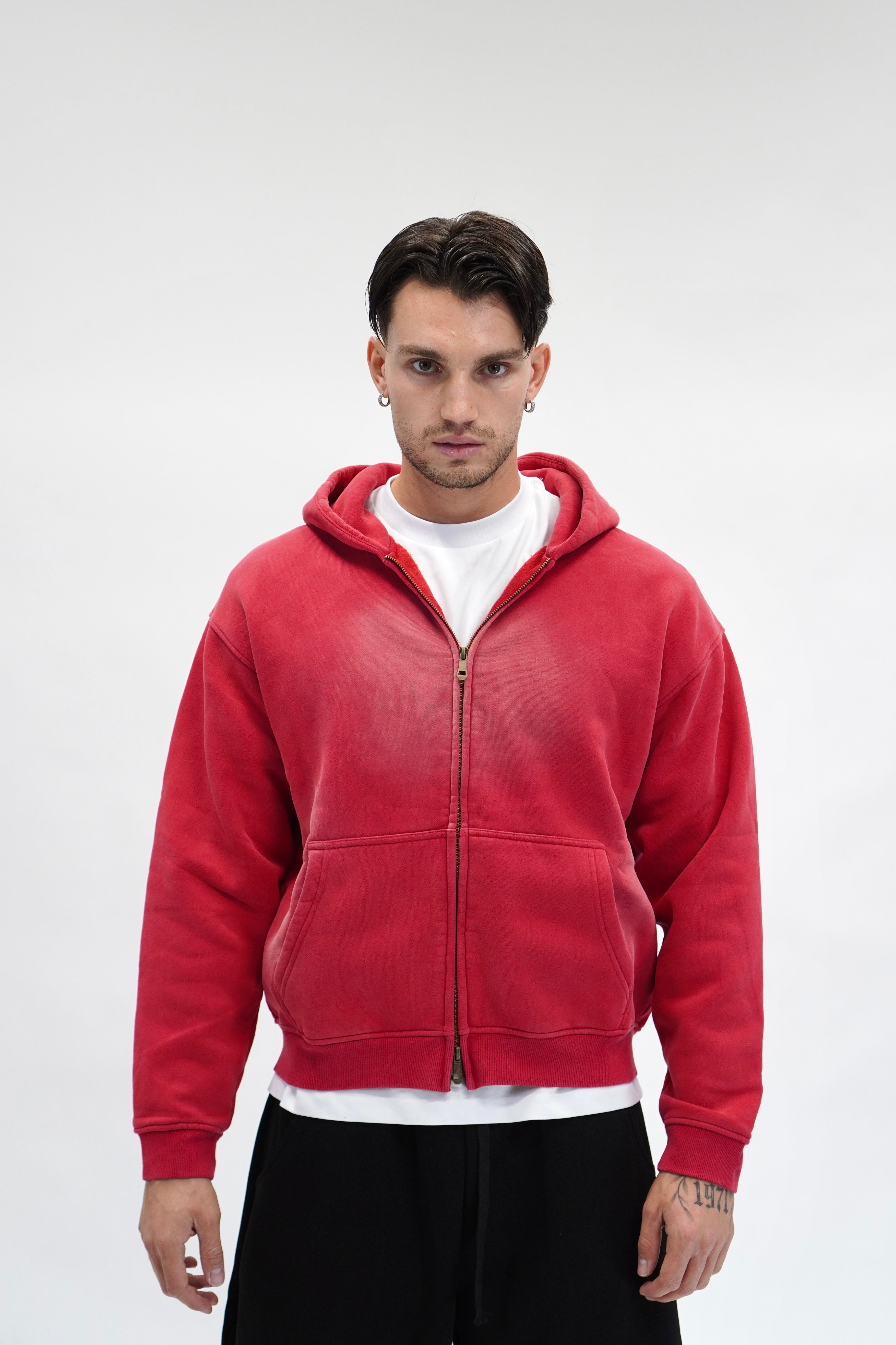 Hoodie Faded Red