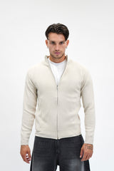 Maglione Full Zip Beige